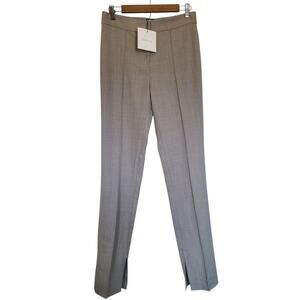BEARE PARK Exclusive Ankle Split Wool Trouser Size AU10 US 6 Color Oat NWT